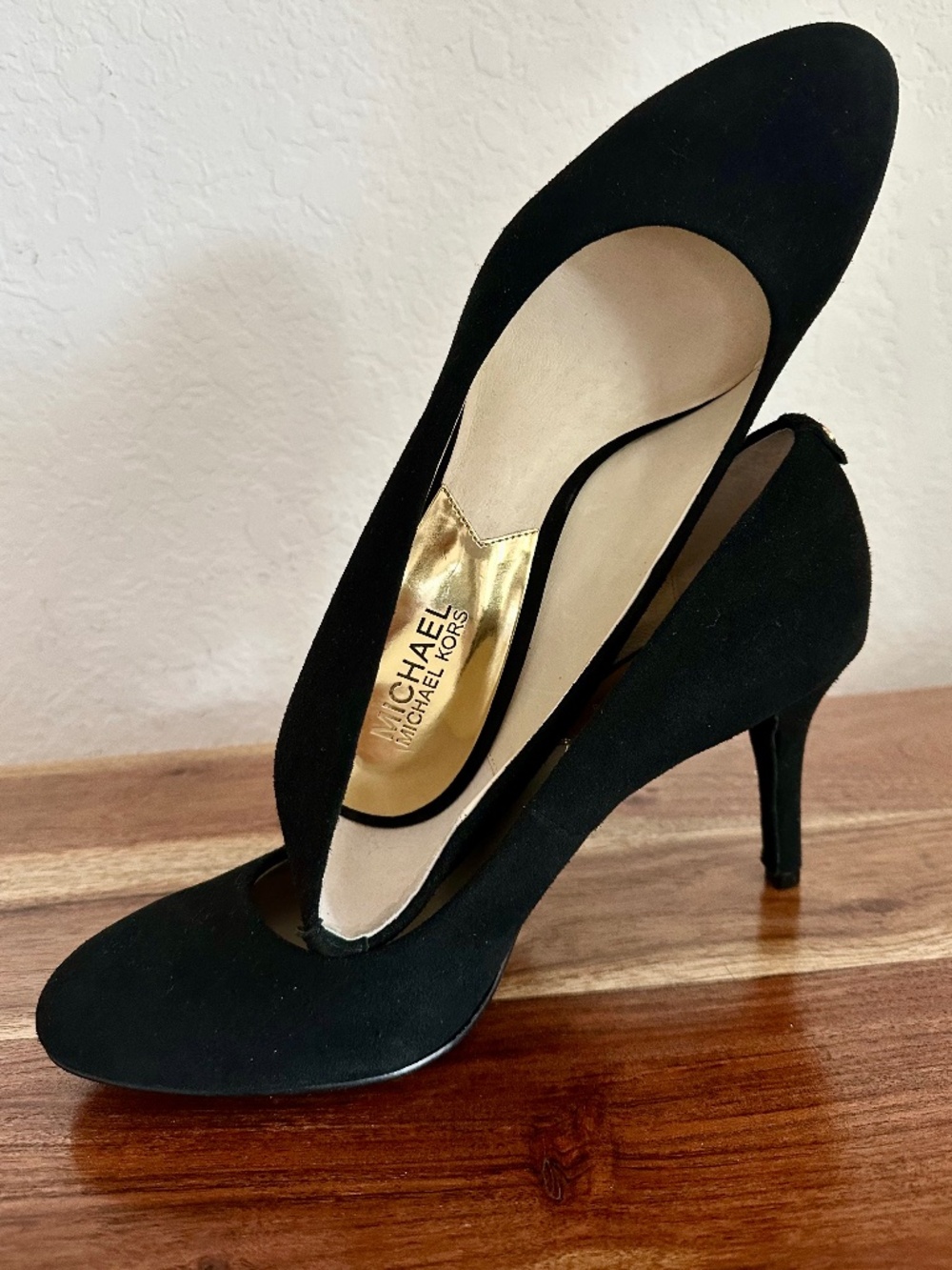 Michael Kors Black Suede Pumps, Size 9